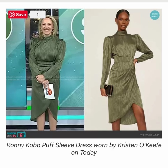Ronny Kobo
Green Puff Sleeve Dress - Picture 4 of 5